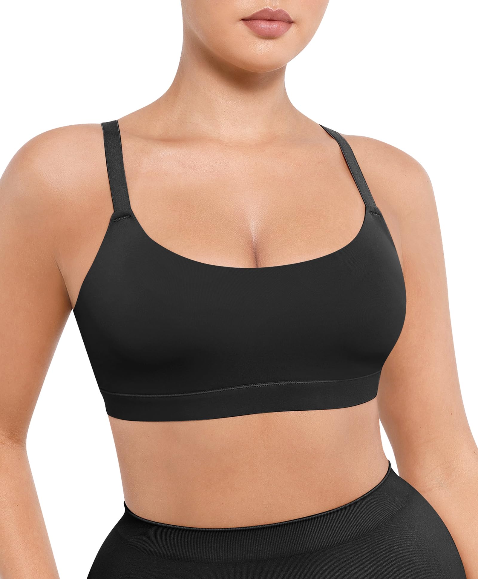 FeelinGirl Wireless Seamless Bras for Women - No Underwire Unpadded Comfort Bralette, Buttery Soft Everyday Bra for Yoga, Lounge & Sleep