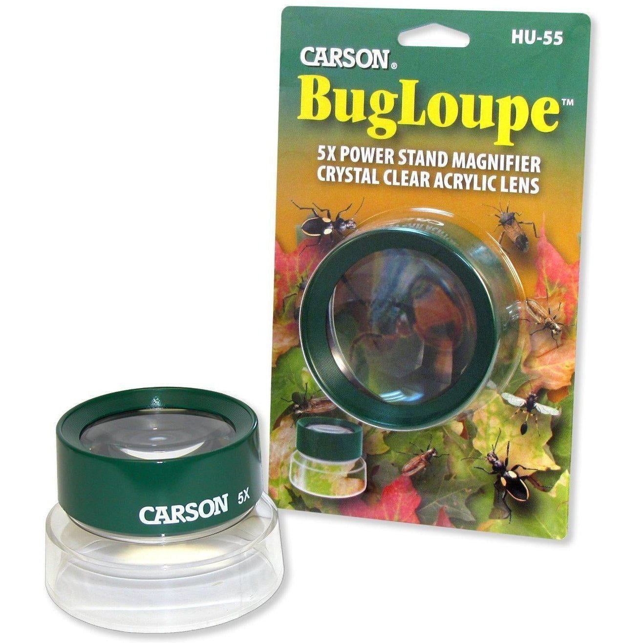 Carson BugLoupe 4.5x Magnifying Glass with LED Light - Handheld Insect Viewer for Kids & Adults - Perfect for Outdoor Exploration, Science Class & Nature Study