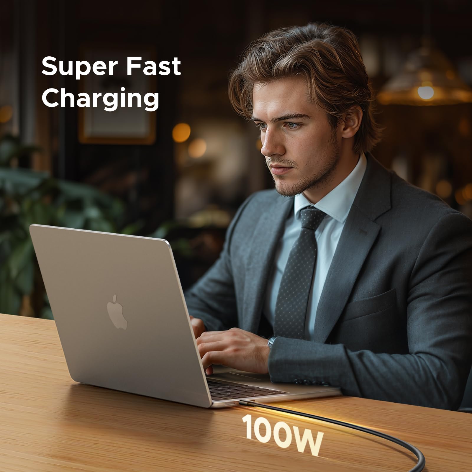 UGREEN 100W USB C to C Fast Charging Cable 2 Pack - PD Compatible with iPhone 16 Pro Max, MacBook Pro M3/Air, iPad Pro 2022/Air 5, Galaxy S24/S23 Ultra, Pixel 7 (0.5M) - Perfect for Home, Office & Travel Charging