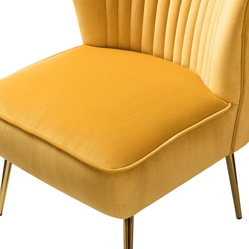 Lola Velvet Side Chair - Modern Upholstered Accent Chair for Living Room, Bedroom & Office - Soft Velvet Fabric with Sturdy Wooden Legs - Perfect for Dining, Lounge & Home Decor
