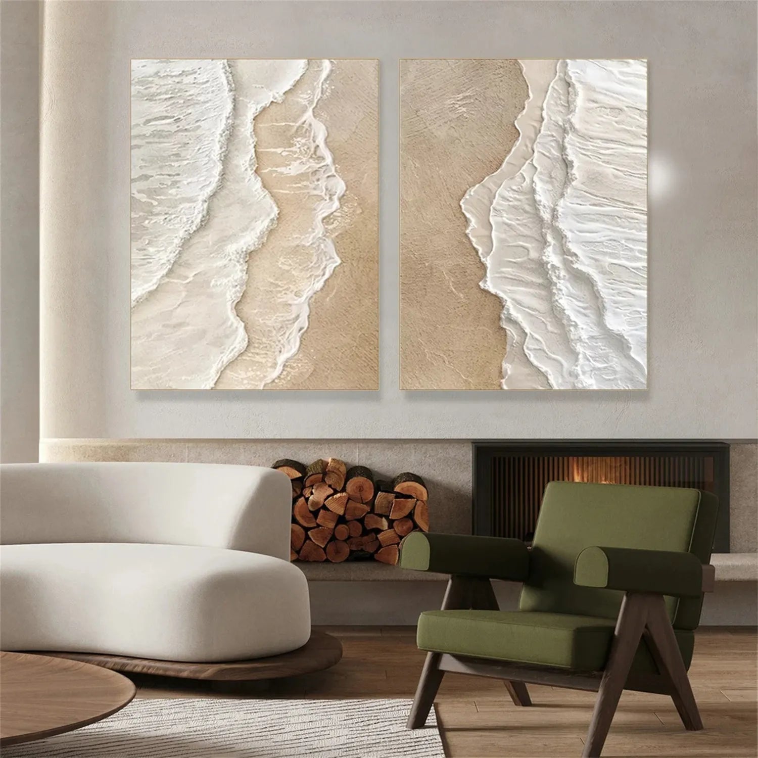 Ocean and Sky Painting Set of 2 - Premium Wall Art for Home & Office Decor | Coastal & Nature Inspired Canvas Prints | Perfect for Living Room, Bedroom, or Office