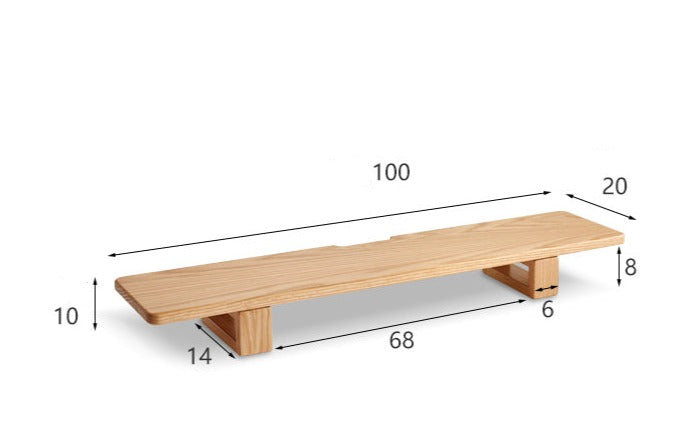 Premium Black Walnut & Oak Solid Wood Laptop Stand - Adjustable Height Ergonomic Computer Riser for Desk, Home Office, or Workspace - Space-Saving Shelf Organizer for MacBook, Notebooks & Accessories