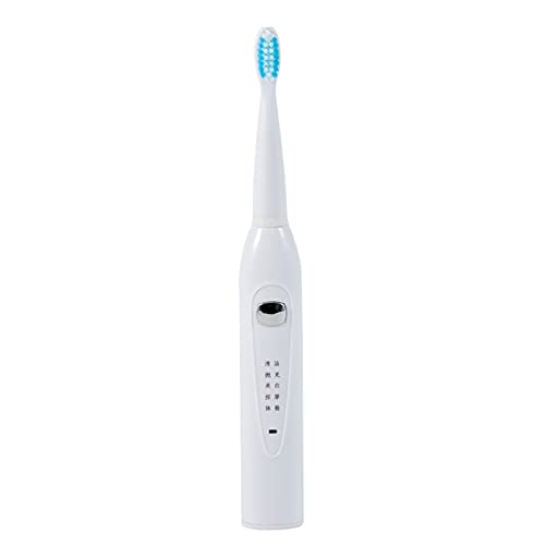 CactusAngui Electric Toothbrush with 5 Speed Modes, Ultra Quiet USB Rechargeable, Soft Bristles for Sensitive Teeth, One Button Operation - White | Perfect for Travel, Home & Office Oral Care