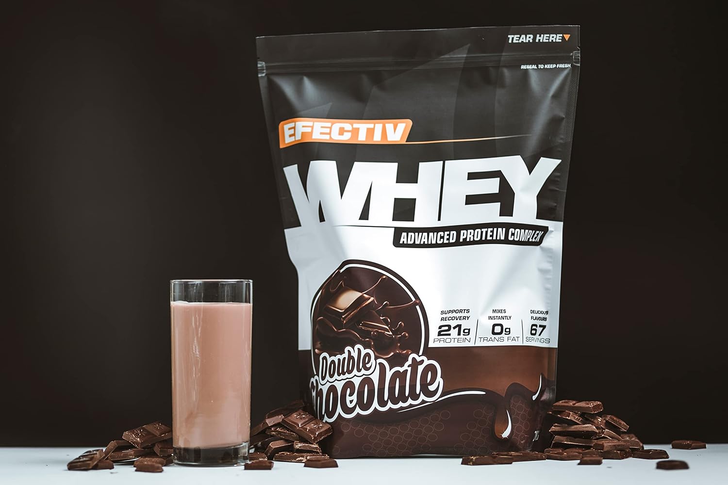 Efectiv Nutrition Whey Protein Powder 2kg (4.4 lbs) - Premium Muscle Recovery & Growth Supplement for Athletes & Fitness Enthusiasts | Post-Workout, Meal Replacement & Healthy Lifestyle Support