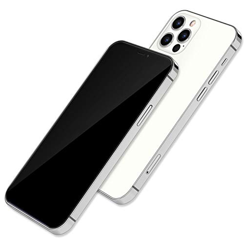 Premium Full Metal Dummy Phone Display Model for Apple iPhone 12 Pro Max & 12 Mini - Non-Working Upgraded Metal Frame (Silver Black Screen) - Perfect for Store Displays, Photography Props & Security Decoys