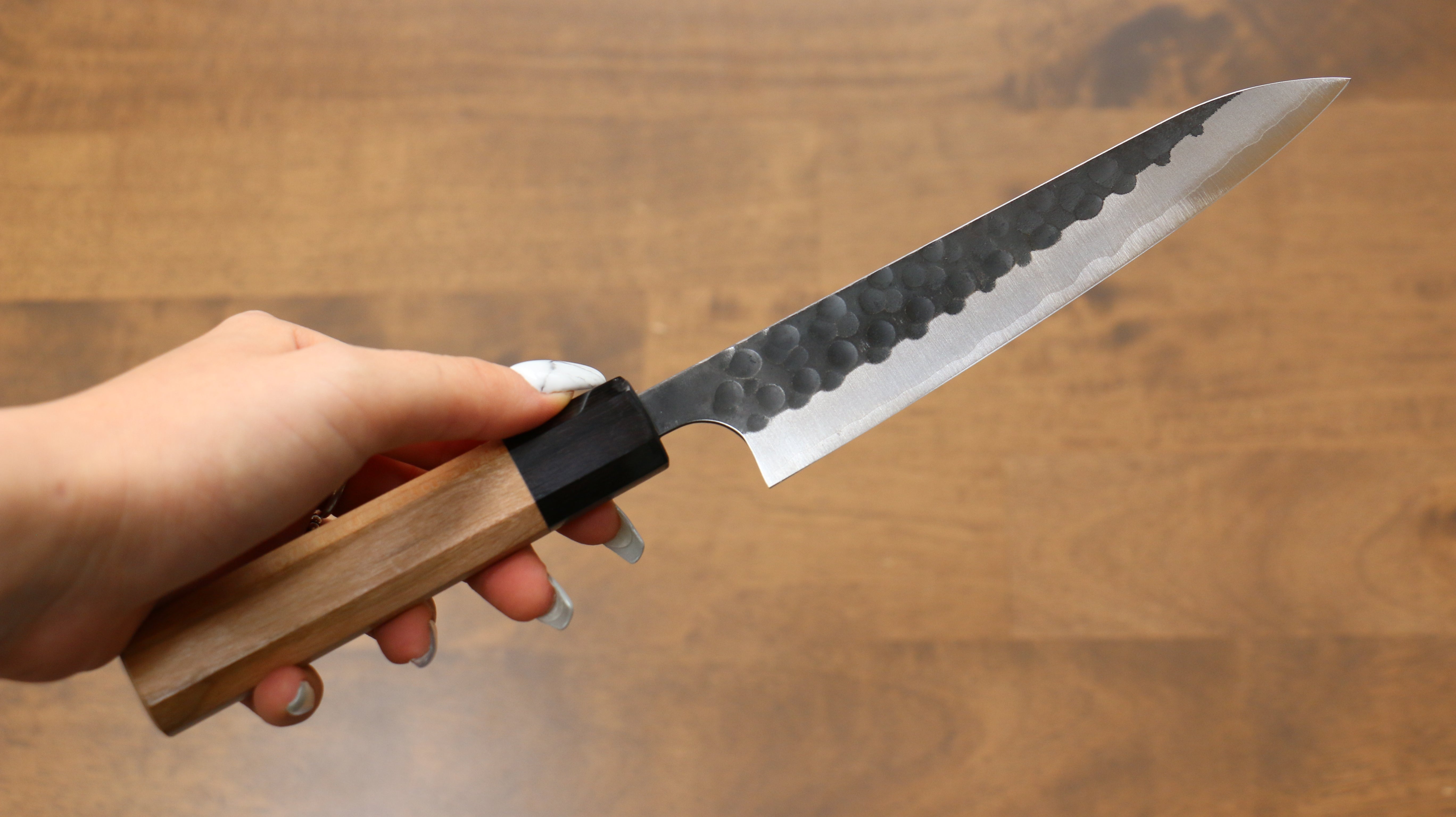 Masakage Koishi Blue Super Steel Petty Knife 150mm - Japanese Utility Knife with American Cherry Wood Handle for Precision Cutting, Slicing & Kitchen Tasks