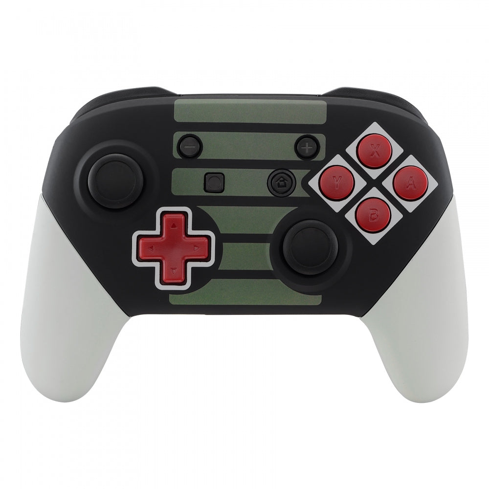 eXtremeRate Classic NES Style Faceplate & Backplate Replacement for Nintendo Switch Pro Controller - Custom Shell Case (Controller Not Included) - Perfect for Retro Gaming & Controller Modding - Model FRT101