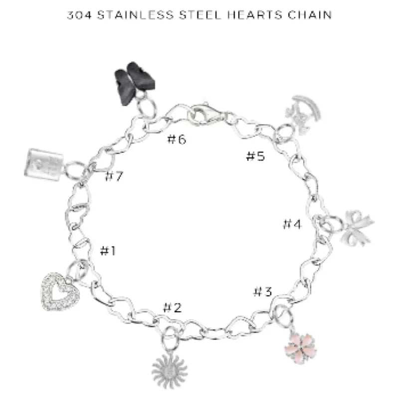 Charm Bracelet with Assorted Charms - Elegant Adjustable Jewelry for Women & Girls - Perfect for Gifts, Parties & Everyday Wear