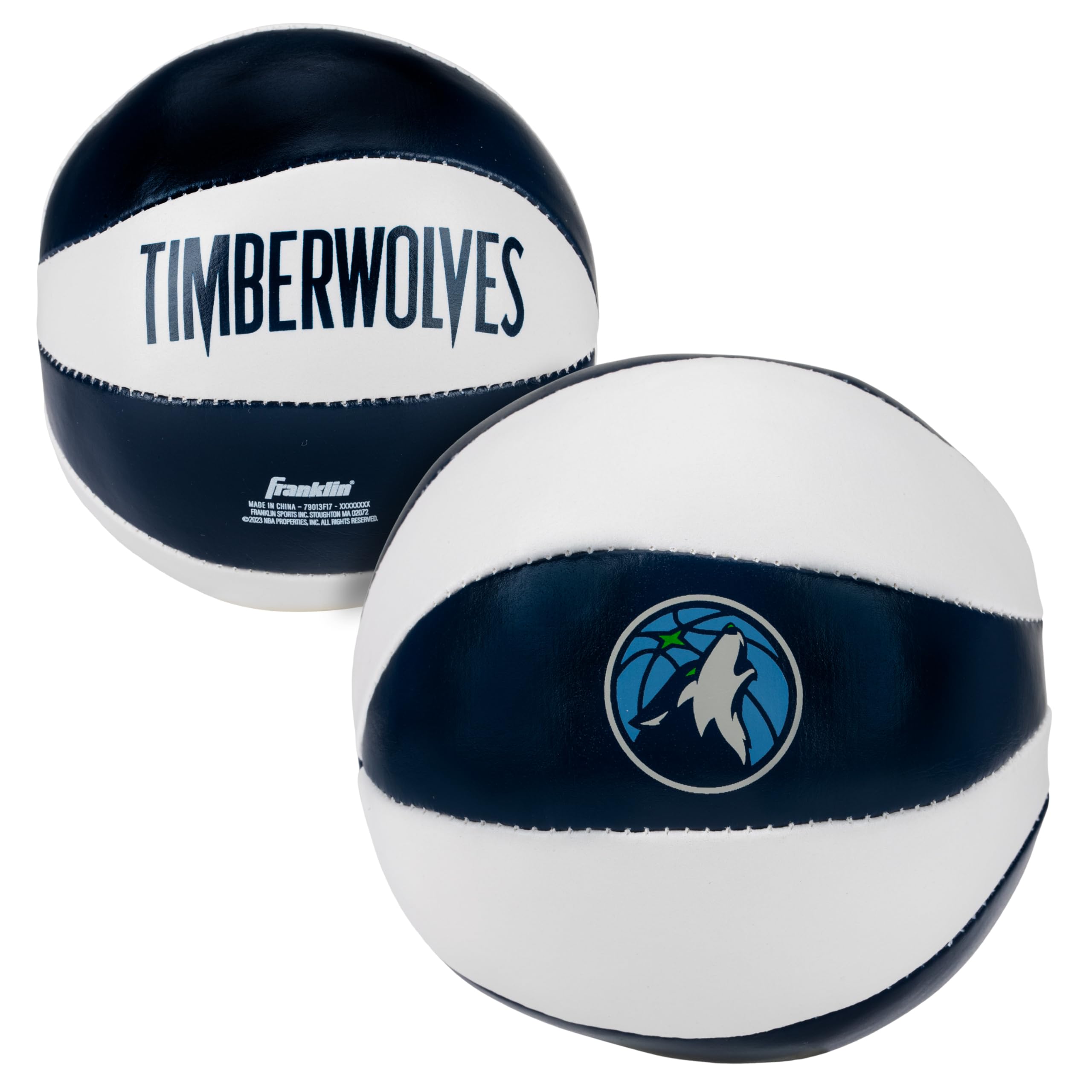 Franklin Sports NBA Mini Basketballs - 2 Pack Soft Kids Toy for Indoor Play & Door Hoops - Perfect for Young NBA Fans