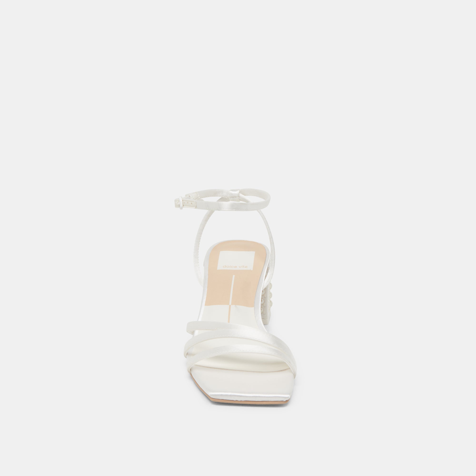 YSABEL PEARL HEELS - True White Satin Women's Dress Shoes for Weddings, Parties & Special Occasions