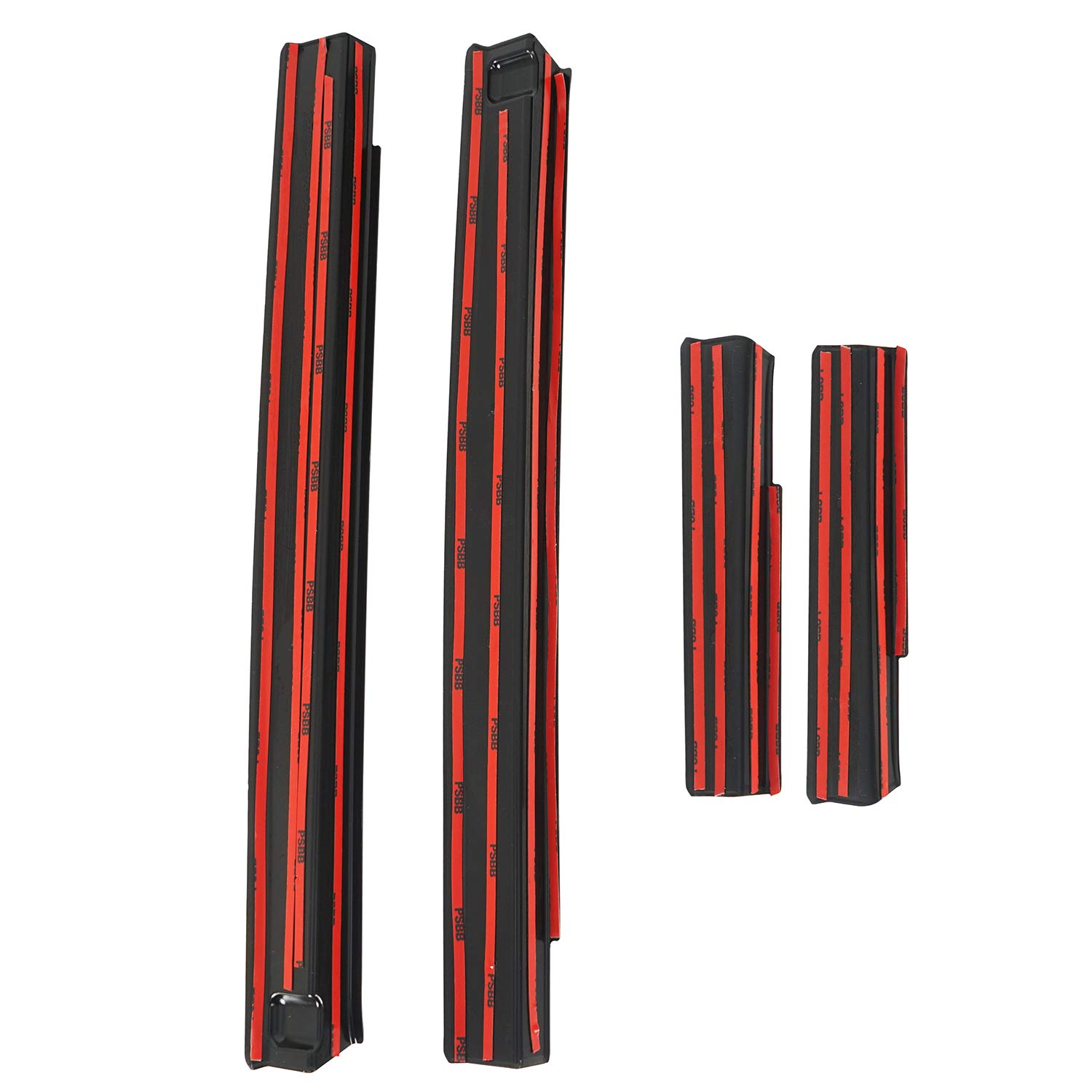 Hooke Road Wrangler JK Door Sill Entry Guard Black Thresholds Kit - Compatible with Jeep JK Wrangler Unlimited 4-Door 2007-2018 Models - Durable Protection Against Scratches & Dents for Off-Road Adventures & Daily Driving