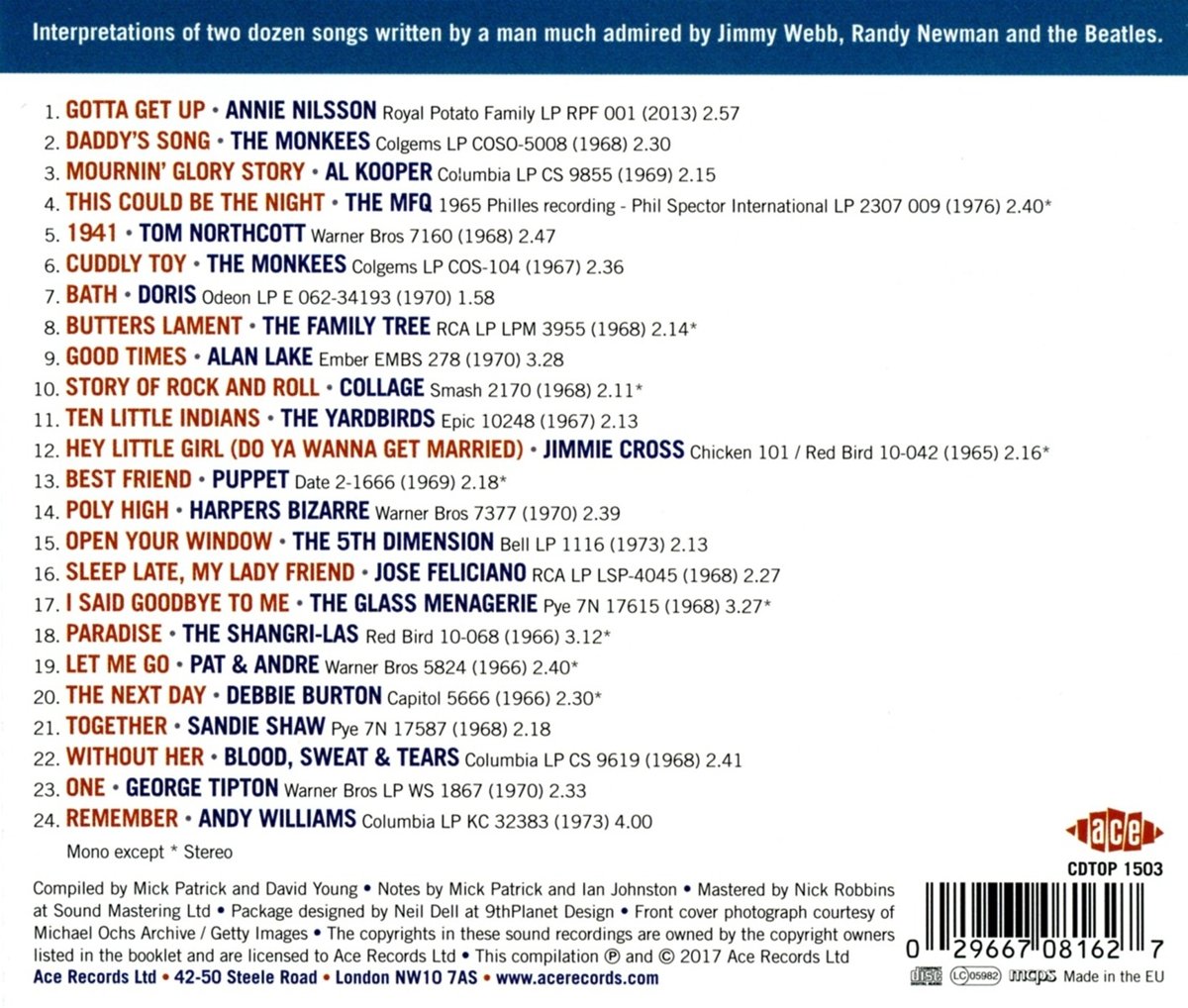Gotta Get Up: Songs Of Harry Nilsson 1965-1972 - Best Vintage Music Collection for Relaxation & Road Trips
