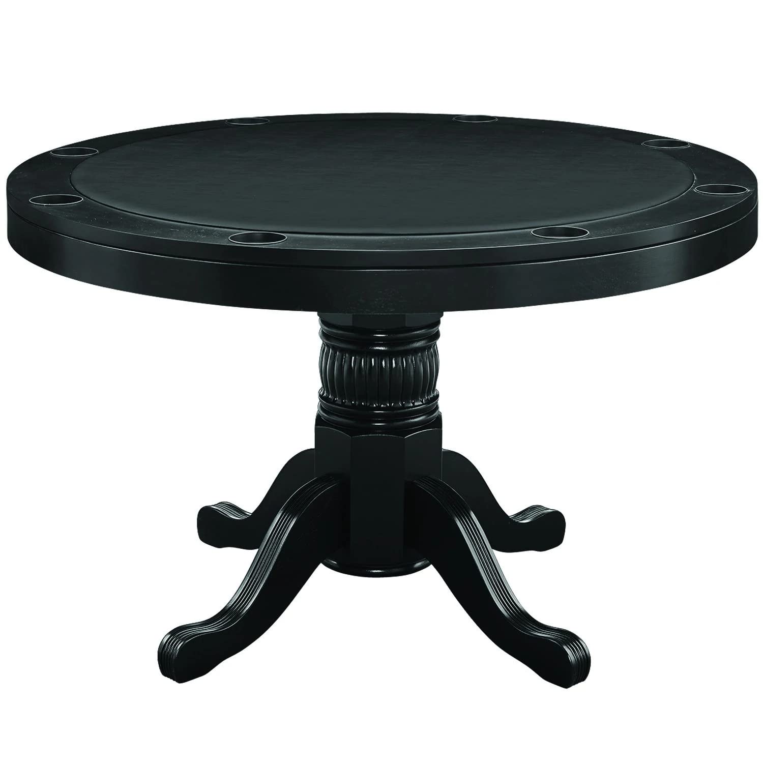Premium RAM Game Room Poker Table with Cup Holders - 48 Inch Chestnut Finish - Perfect for Poker Nights, Game Rooms, and Family Gatherings