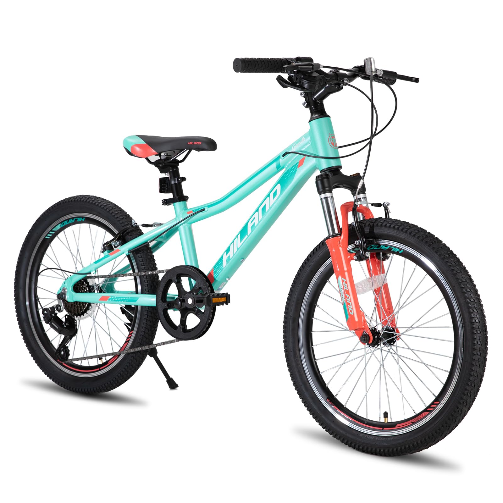 Hiland 20 26 27.5 Inch Women's Mountain Bike - 7/21 Speed with Lock-Out Suspension Fork, Lightweight Aluminum Frame MTB for Women & Men - Perfect for Trail Riding, Commuting & Outdoor Adventures