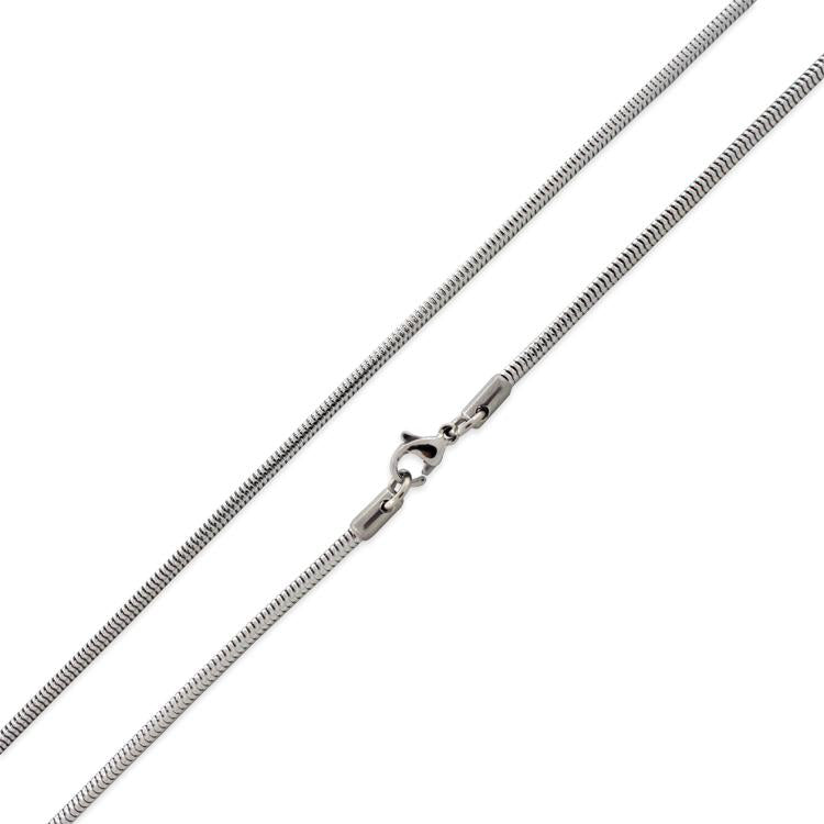 Stainless Steel Snake Chain Necklace 2.4mm - Durable & Hypoallergenic Jewelry for Women & Men, Perfect for Everyday Wear, Gift Giving & Special Occasions