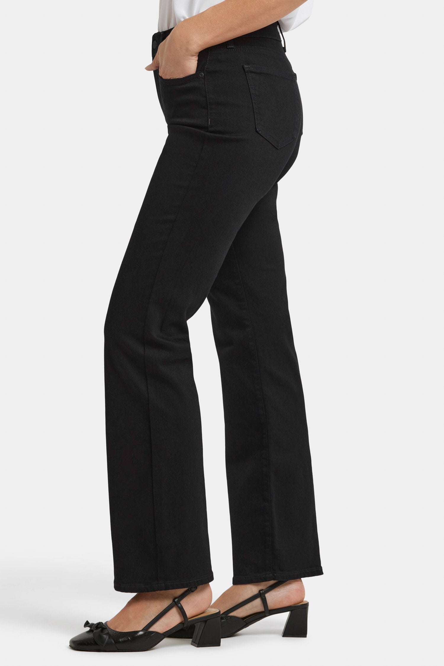 Blake Slim Flared Jeans for Women - High Waisted Stretch Denim Pants, Black - Perfect for Casual Wear, Date Night & Office Outfits