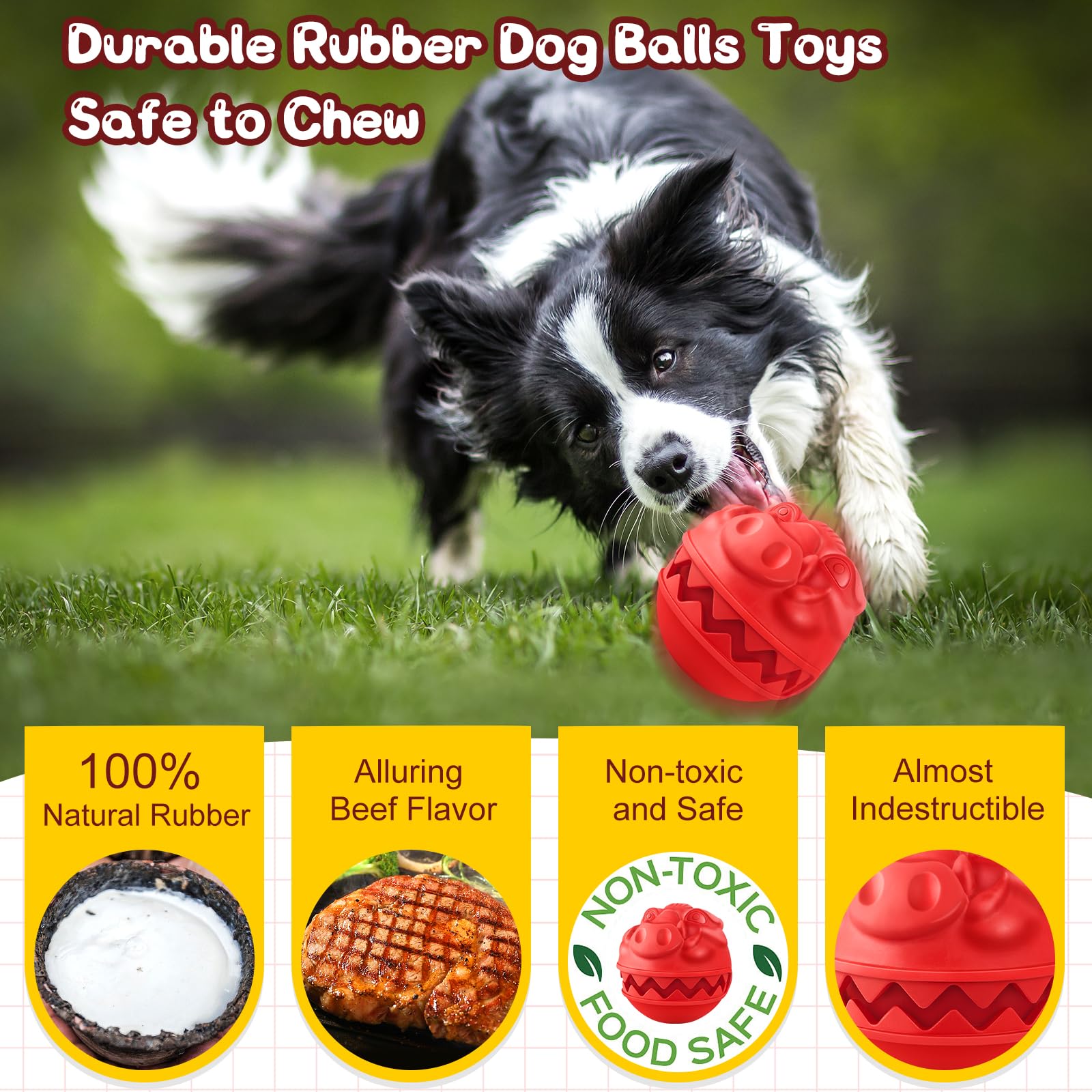 Ultra Durable Dog Chew Toys for Aggressive Chewers - Heavy Duty Chew Proof Toys for Large Breed Dogs - Tough Treat Dispensing Toys to Relieve Boredom | Perfect for Playtime, Training & Mental Stimulation