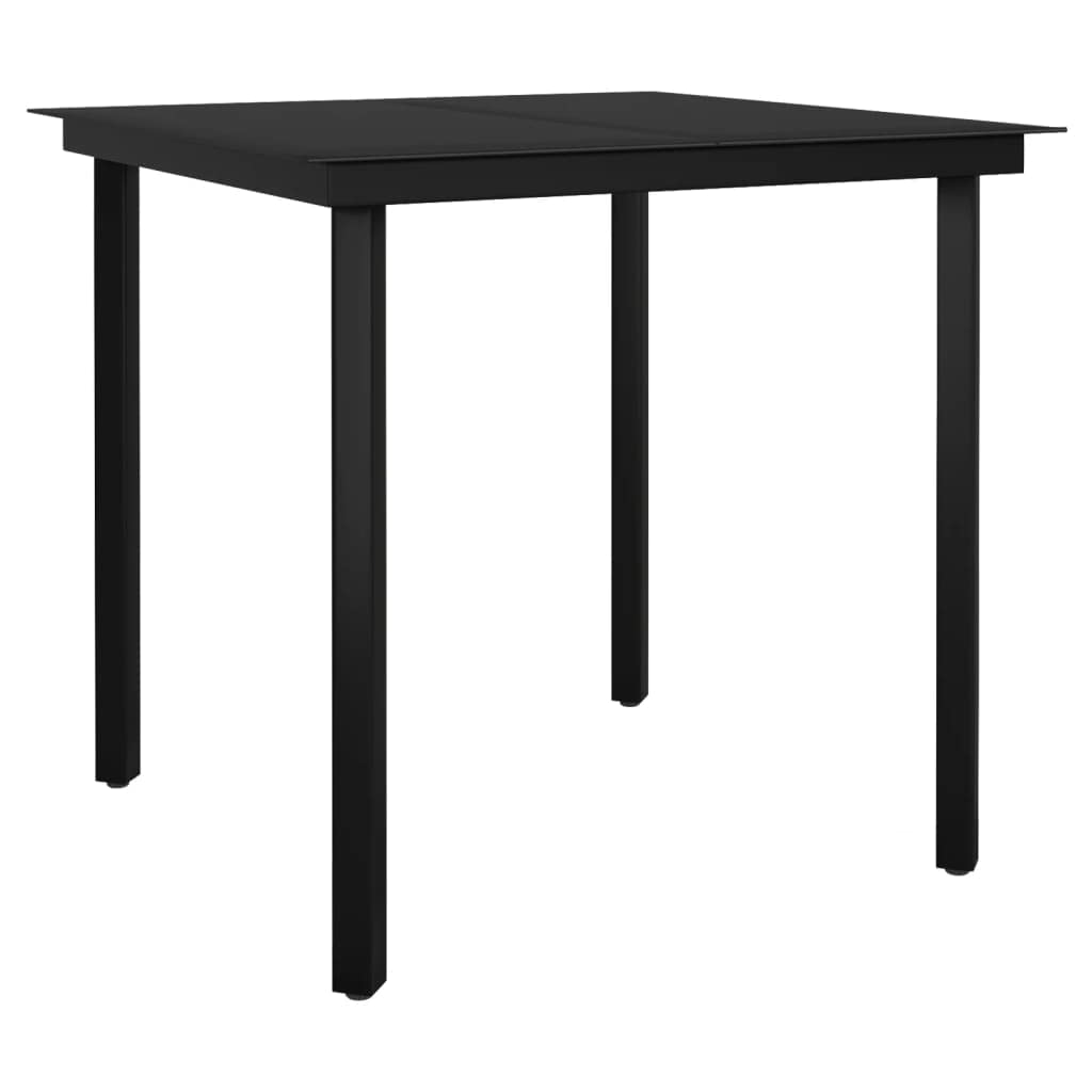 vidaXL 3-Piece Patio Dining Set - Outdoor Garden Table and Chairs for Lawn, Yard, Terrace & Balcony - Black Seating Furniture | Perfect for Backyard BBQs, Poolside Dining & Outdoor Entertaining