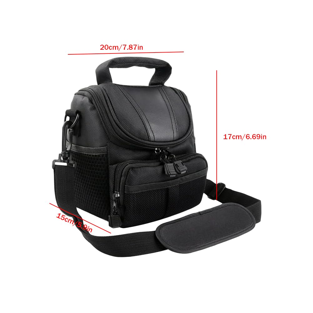 BIOSA Waterproof DSLR Camera Shoulder Bag - Portable SLR Camera Case for Nikon D40 with Charging Pocket, Black, Fashionable Design - Perfect for Travel, Hiking & Outdoor Photography