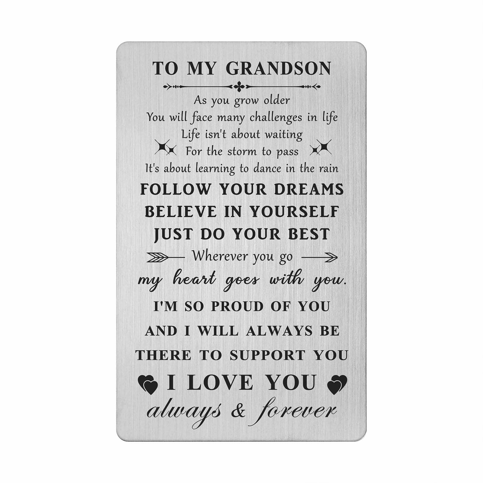 HYHYDHP Grandson Birthday Card from Grandma & Grandpa - Thoughtful Graduation & Father's Day Gift for Grandson - Perfect for Special Occasions & Family Celebrations