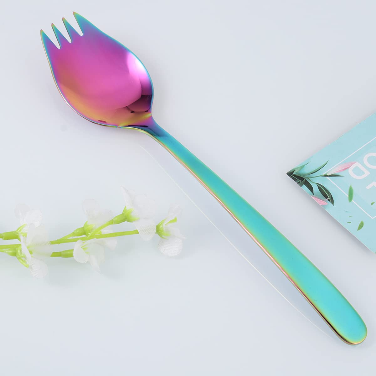 DOITOOL 304 Stainless Steel Spork Set - 3-in-1 Spoon Fork Knife Combo for Camping, Picnics, Bento Boxes & Outdoor Dining - Heavy Duty Salad Tablespoon & Soup Spoon for Kitchen & Travel