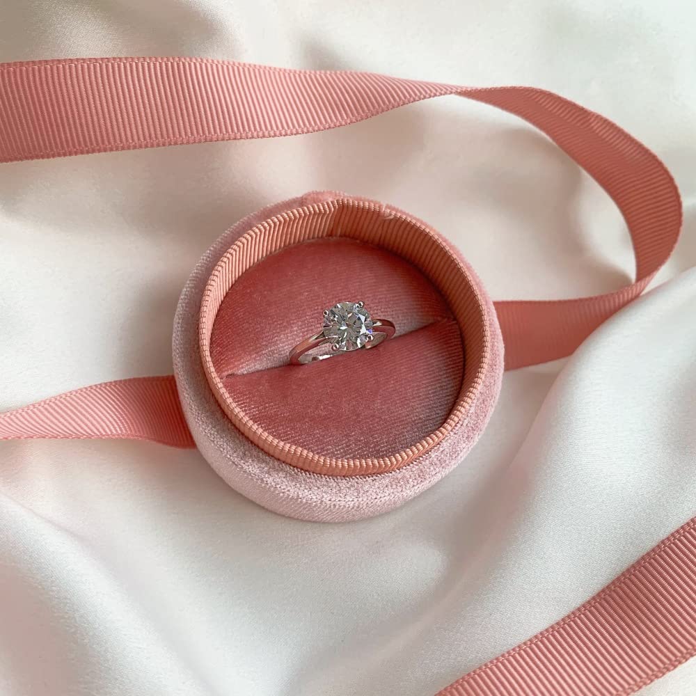 1 Carat Solitaire Moissanite Engagement Ring for Women - 10K 14K 18K Gold Classic Round Cut Wedding Anniversary Ring with Text Engraving - Perfect for Proposals, Anniversaries & Special Occasions