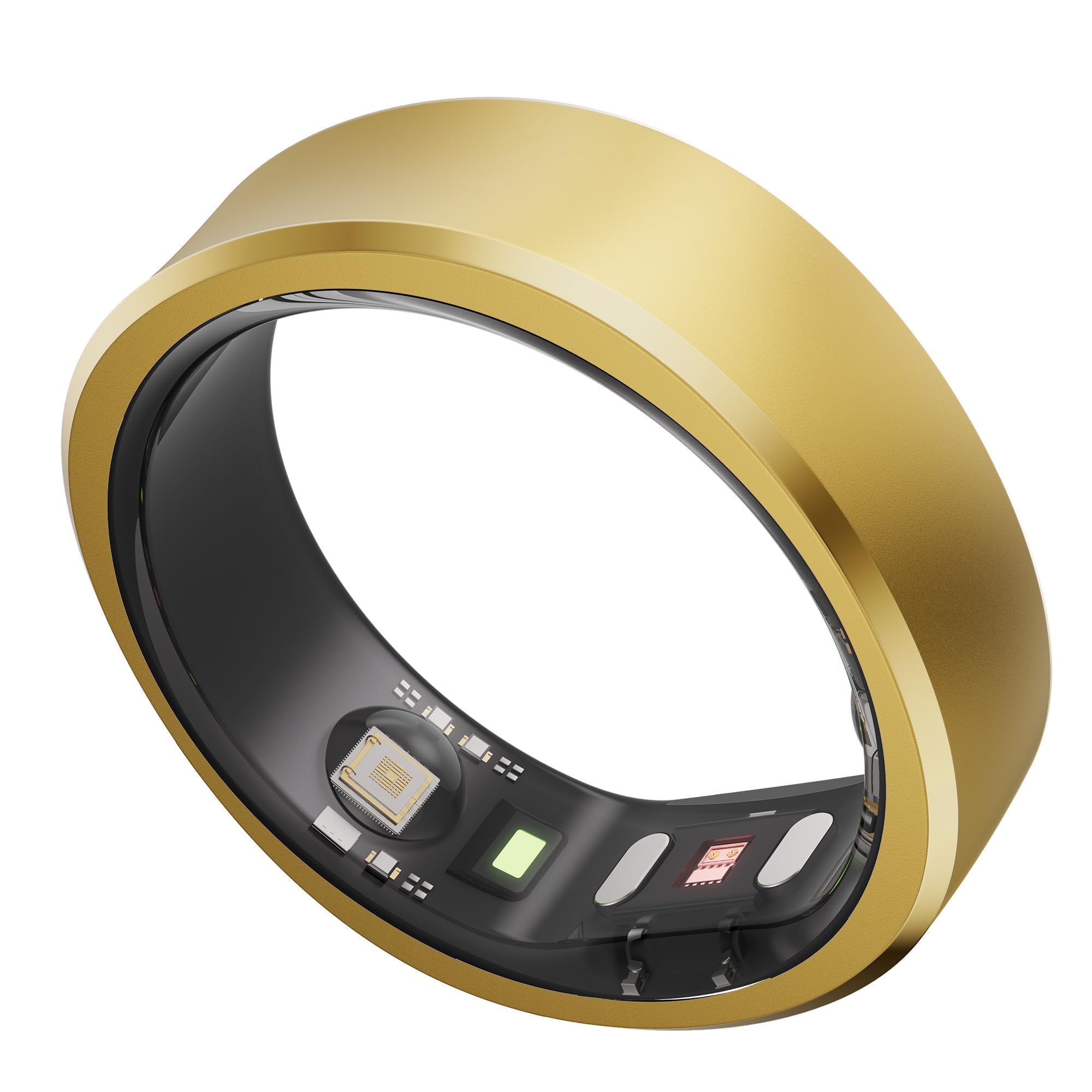 RingConn Smart Ring – No Subscription, Sizing Kit Included, 7-Day Battery Life – Activity, Sleep, Stress & Heart Rate Tracker – Waterproof, iOS & Android Compatible (Gold, Size 10) – Perfect for Fitness Enthusiasts & Health Monitoring