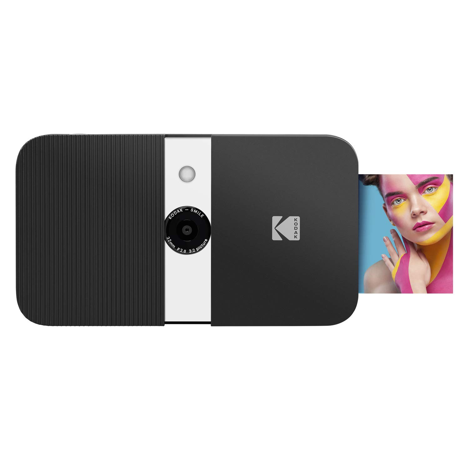 KODAK Smile Instant Print Digital Camera - 10MP Slide-Open Camera with Built-in 2x3 Zink Printer (Black/White) | Perfect for Travel, Parties & Instant Photo Sharing
