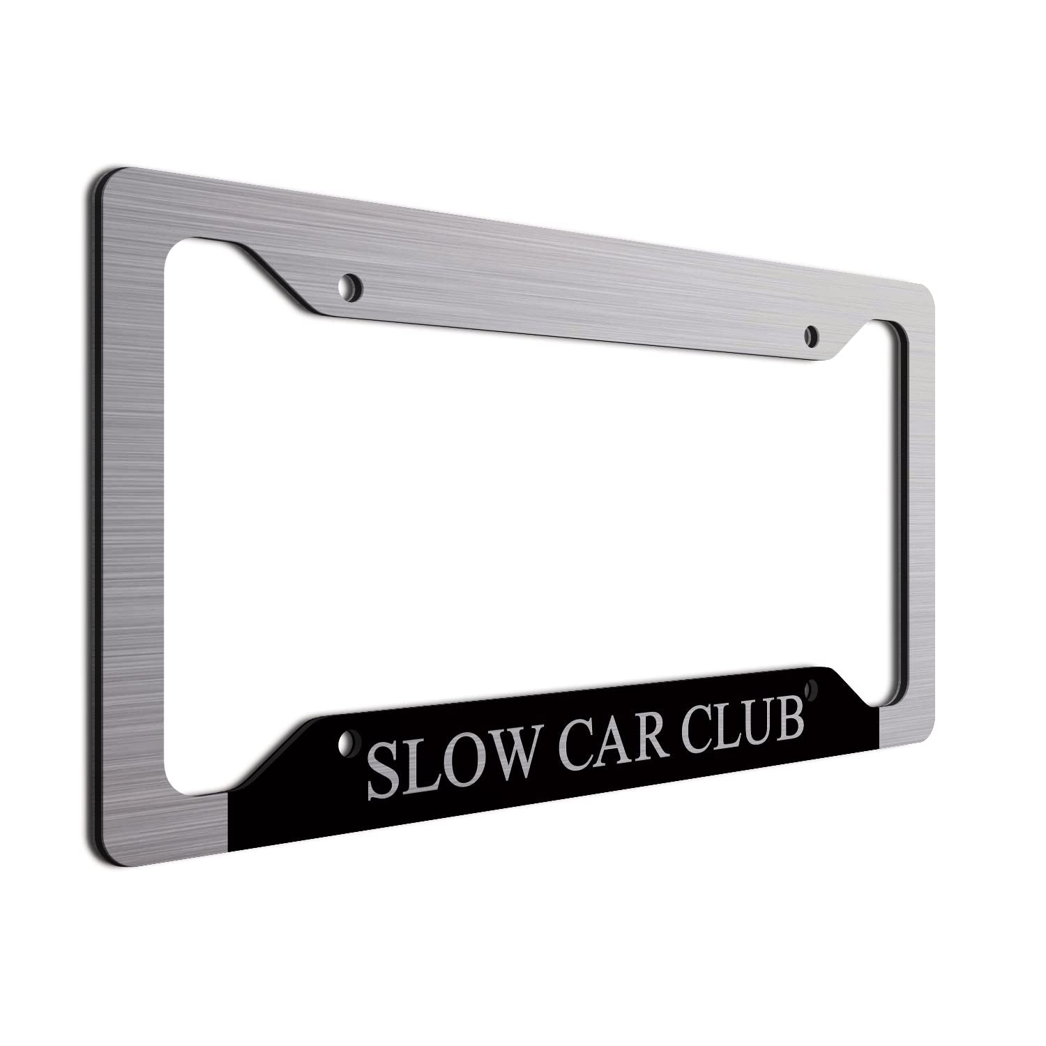 Slow Driver Club - Funny License Plate Frame for Cars & Vehicles - Perfect for Commuters, Road Trips & Gifts