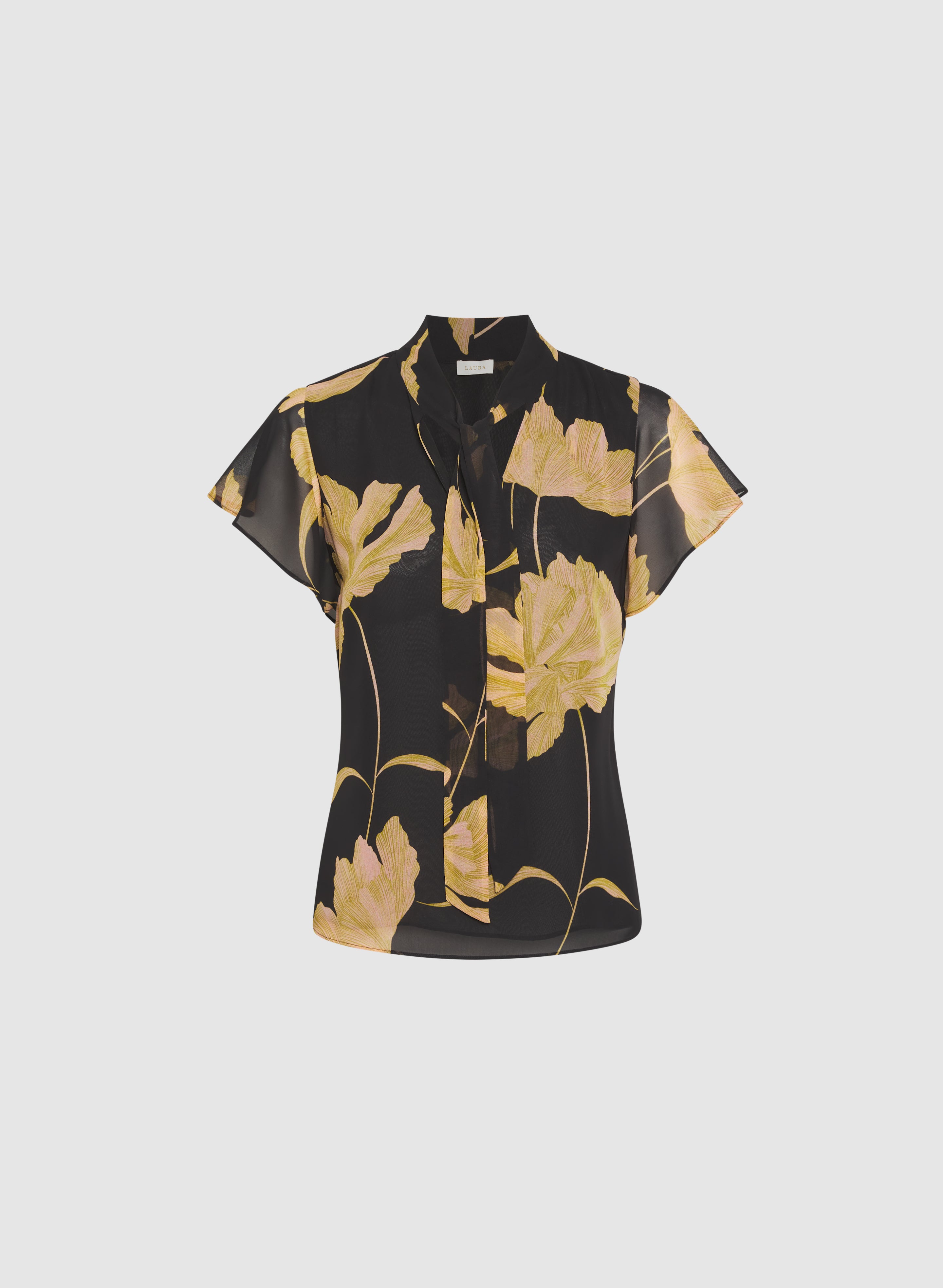 Elegant Floral Tie Neck Blouse for Women | Stylish Summer Office & Party Tops | Perfect for Work, Date Night & Special Occasions