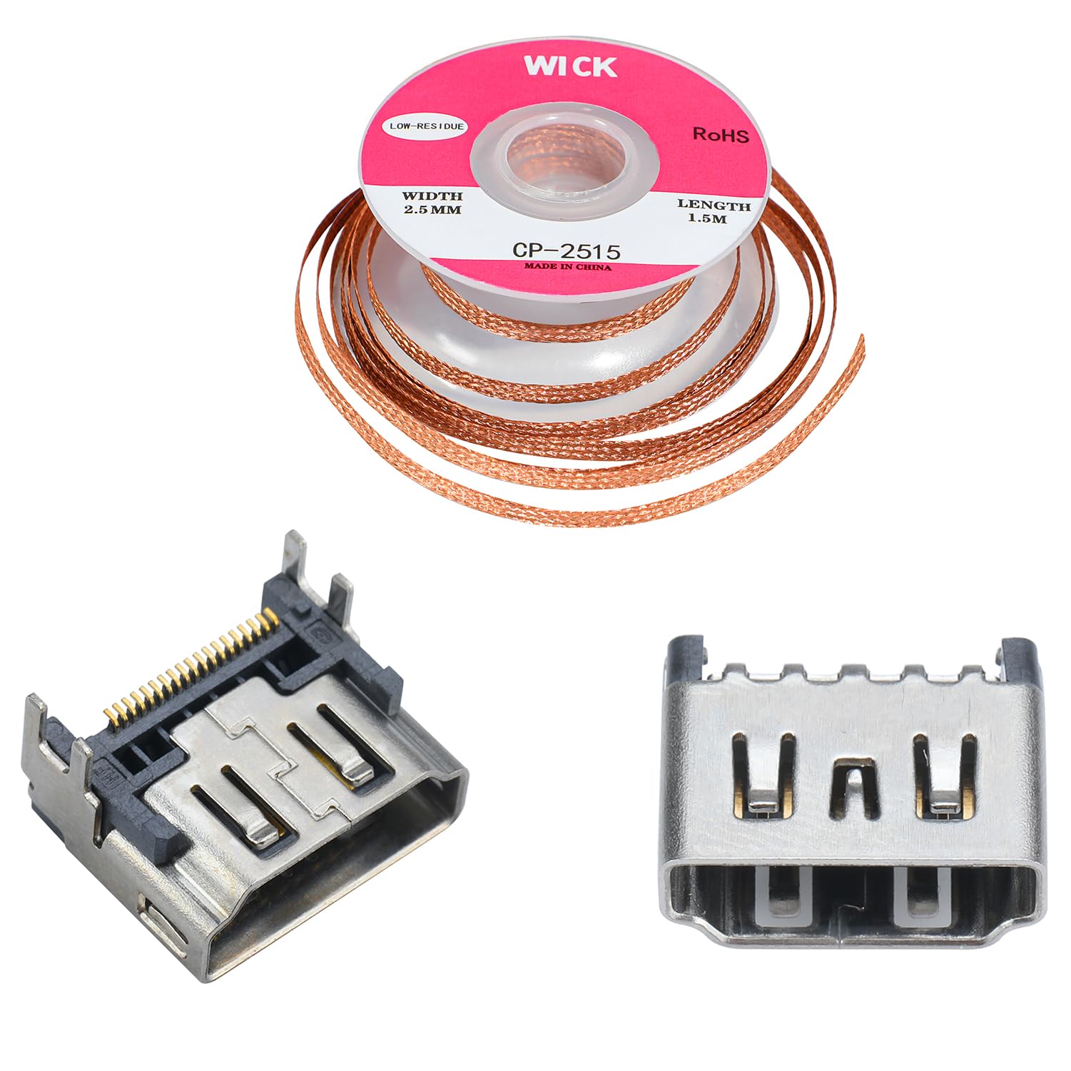 PS5 HDMI Port Repair Kit - 2PCS Replacement Ports with Disassembly & Soldering Tools for PS5 Pro, PS5 Slim & Legacy Models | DIY Console Repair Solution for Gaming Enthusiasts