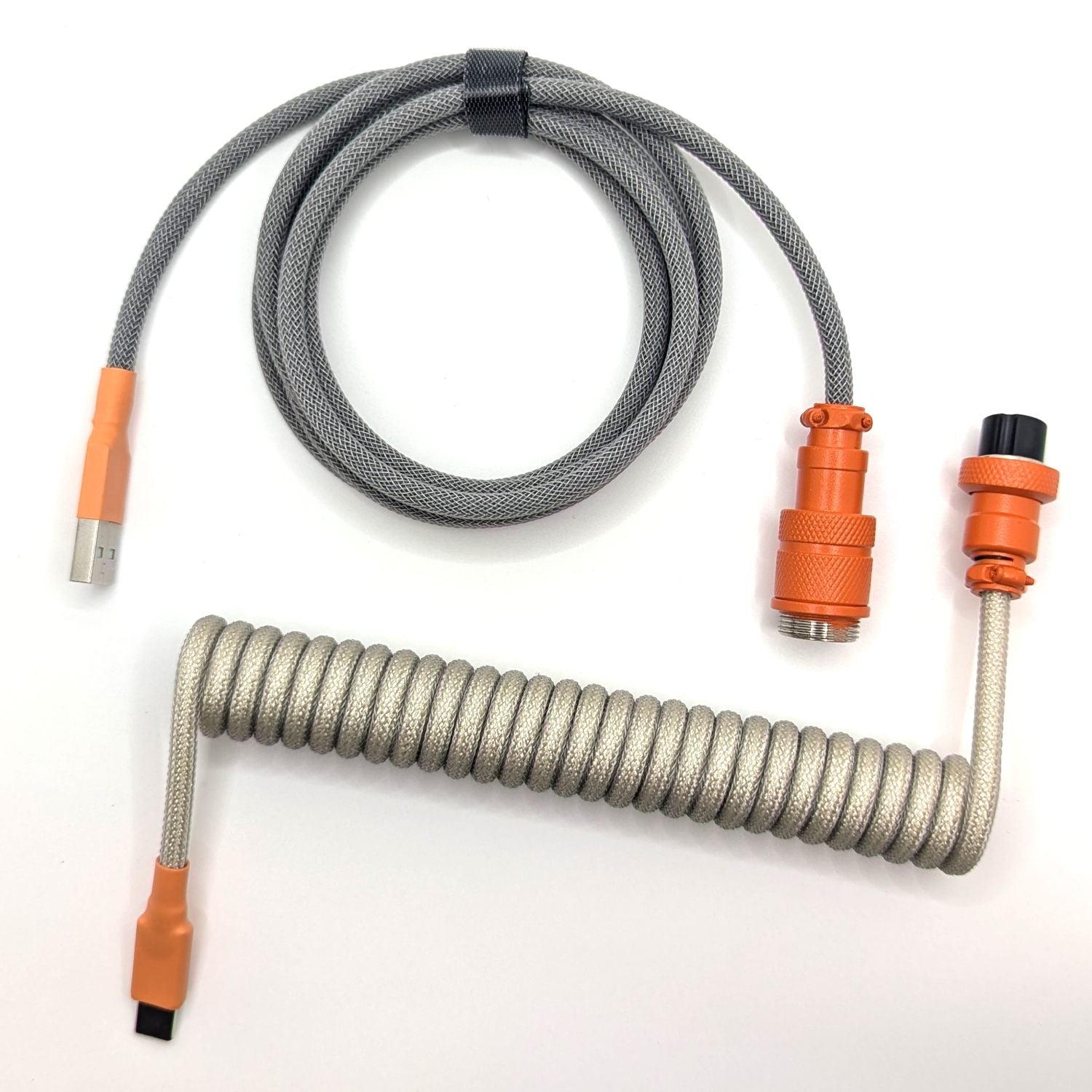 Premium Coiled USB Keyboard Cable for Mechanical Keyboards - Durable & Tangle-Free - Perfect for Gaming, Typing & Office Work (Ausmodshop Factory Direct)
