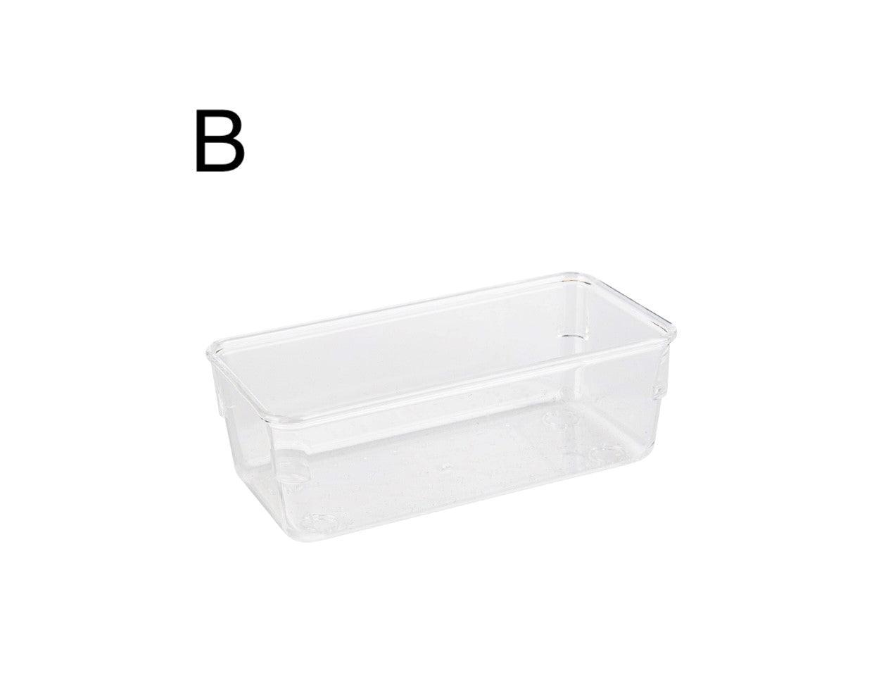 20-Piece Clear Plastic Drawer Organizer Trays Set - Stackable Storage Bins for Home, Office, Kitchen & Bathroom Organization