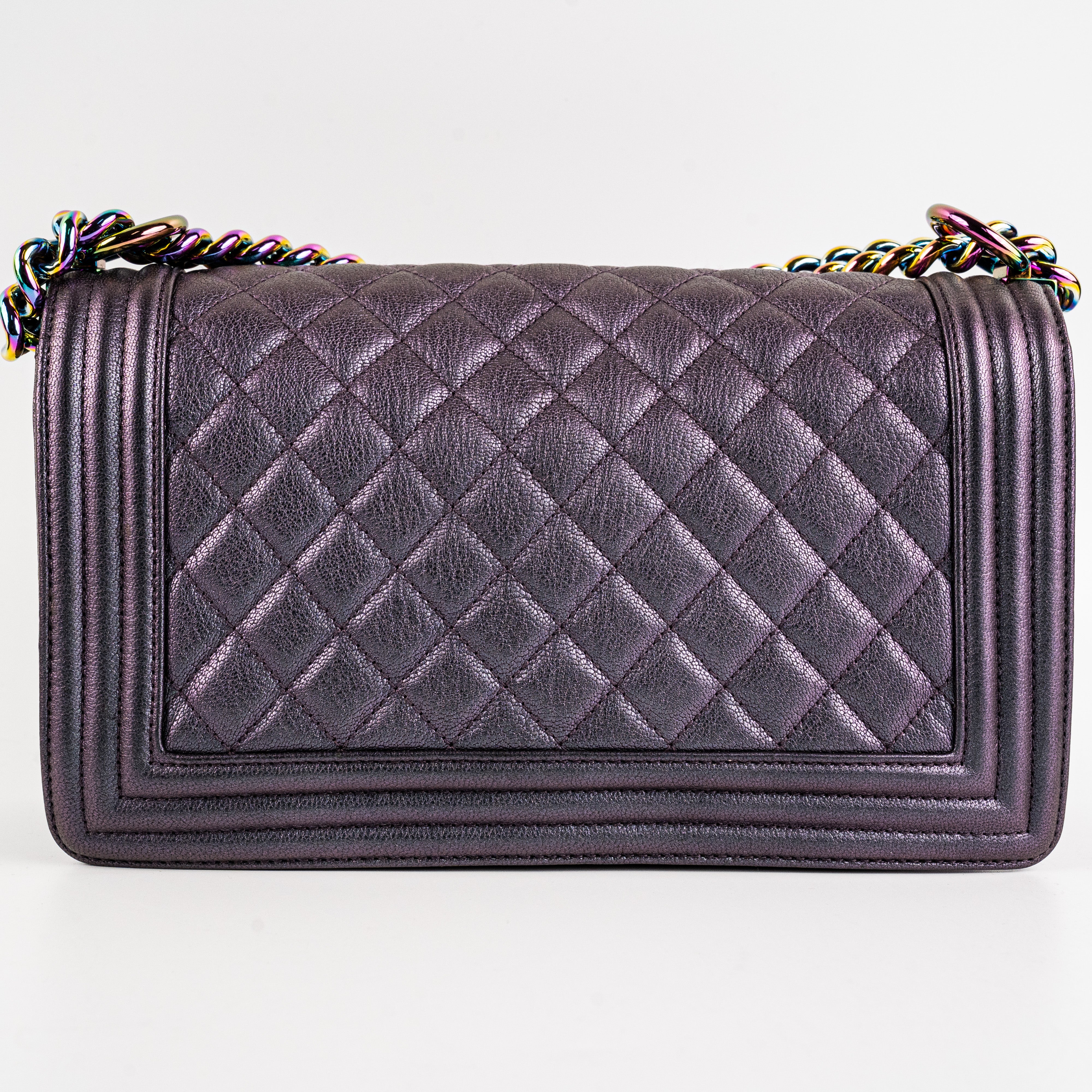 Chanel Old Medium Boy Bag in Mermaid Color - Luxury Designer Handbag for Women | Perfect for Evening Parties, Weddings & Special Occasions