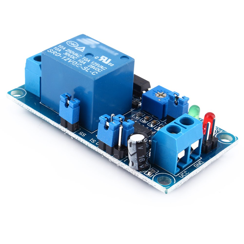 12V DC Delay Relay Timer Switch Module - Adjustable On/Off Delay Circuit with Anti-Power Reversal Diode (2.16x1.18 inch) for Automotive, Home Automation, and DIY Electronics Projects