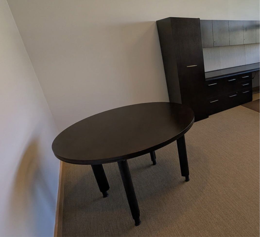 Vintage Haworth Round Table - High-Quality Used Office Furniture for Home & Workspace Decor