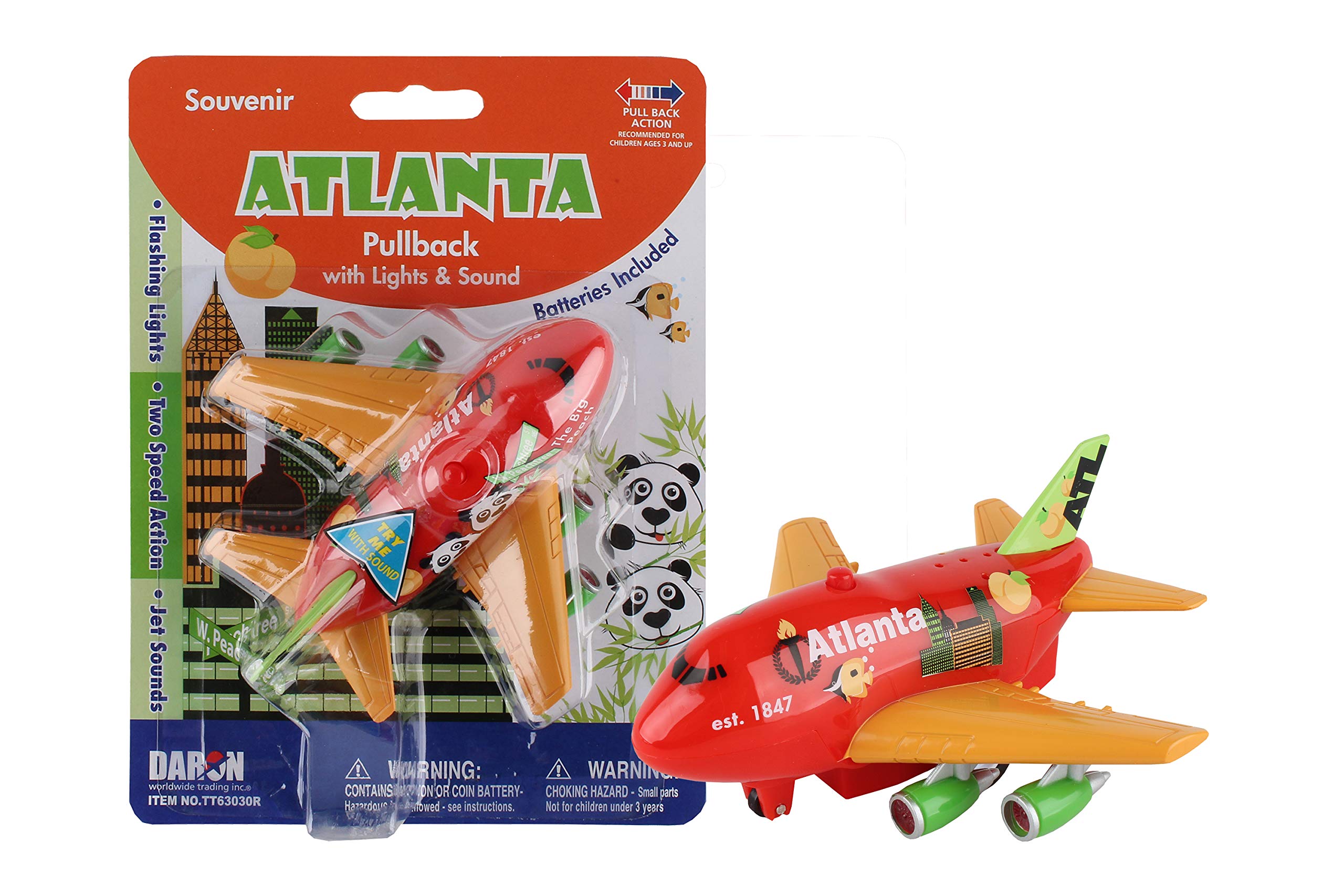 Daron Atlanta Pullback Car with Lights & Sounds - Remote Control Toy Vehicle for Kids, Collectible Die-Cast Model with Realistic Features - Perfect for Playtime, Gift Giving & Display