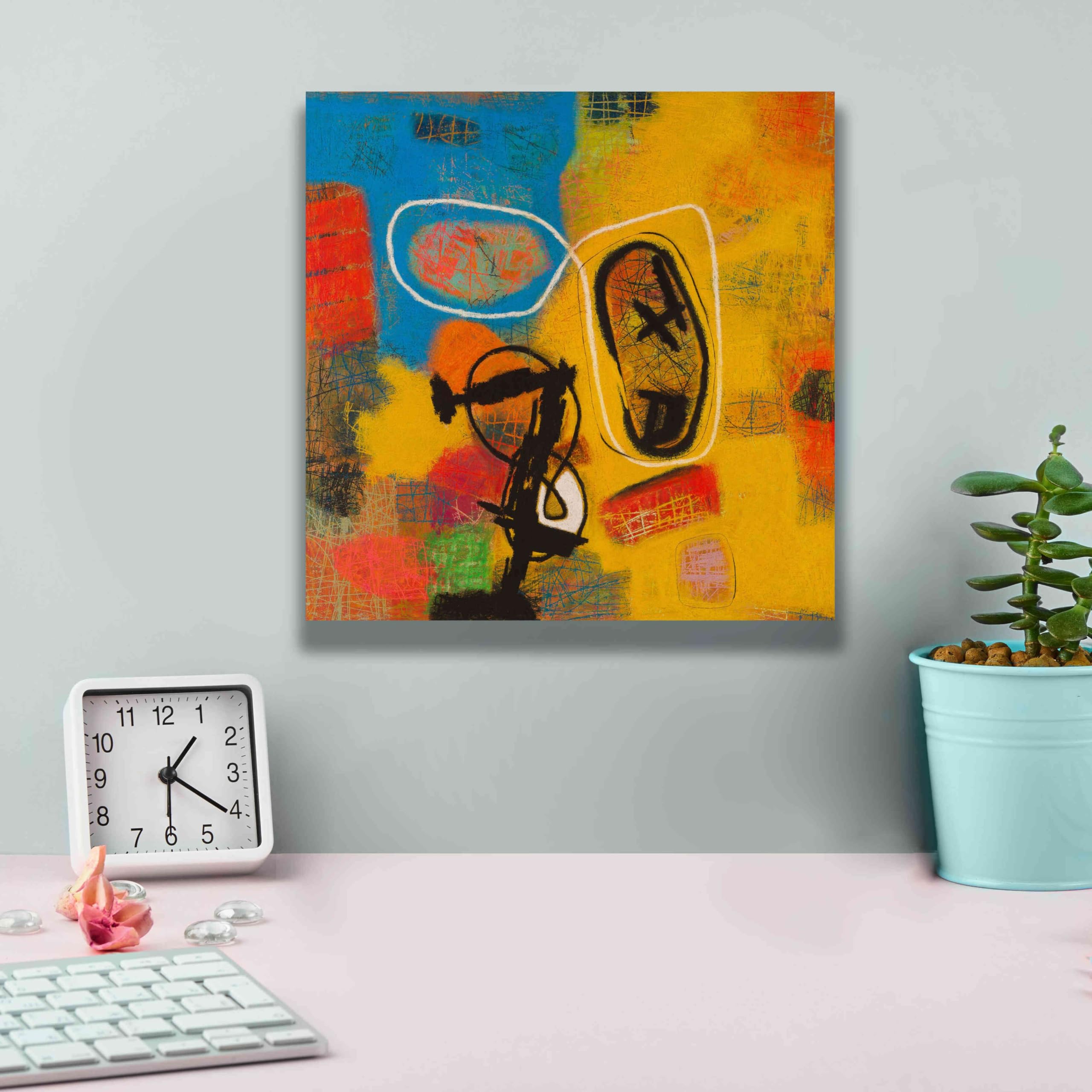 Epic Graffiti 'Conversations in the Abstract 32' by Downs - Premium Giclee Canvas Wall Art Print 12