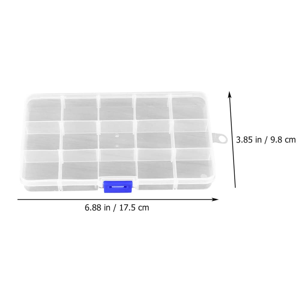 5-Piece Clear Plastic Storage Box Set with Grids - Small Parts Organizer for Tools, Crafts & DIY Supplies - Perfect for Home, Office & Workshop Organization