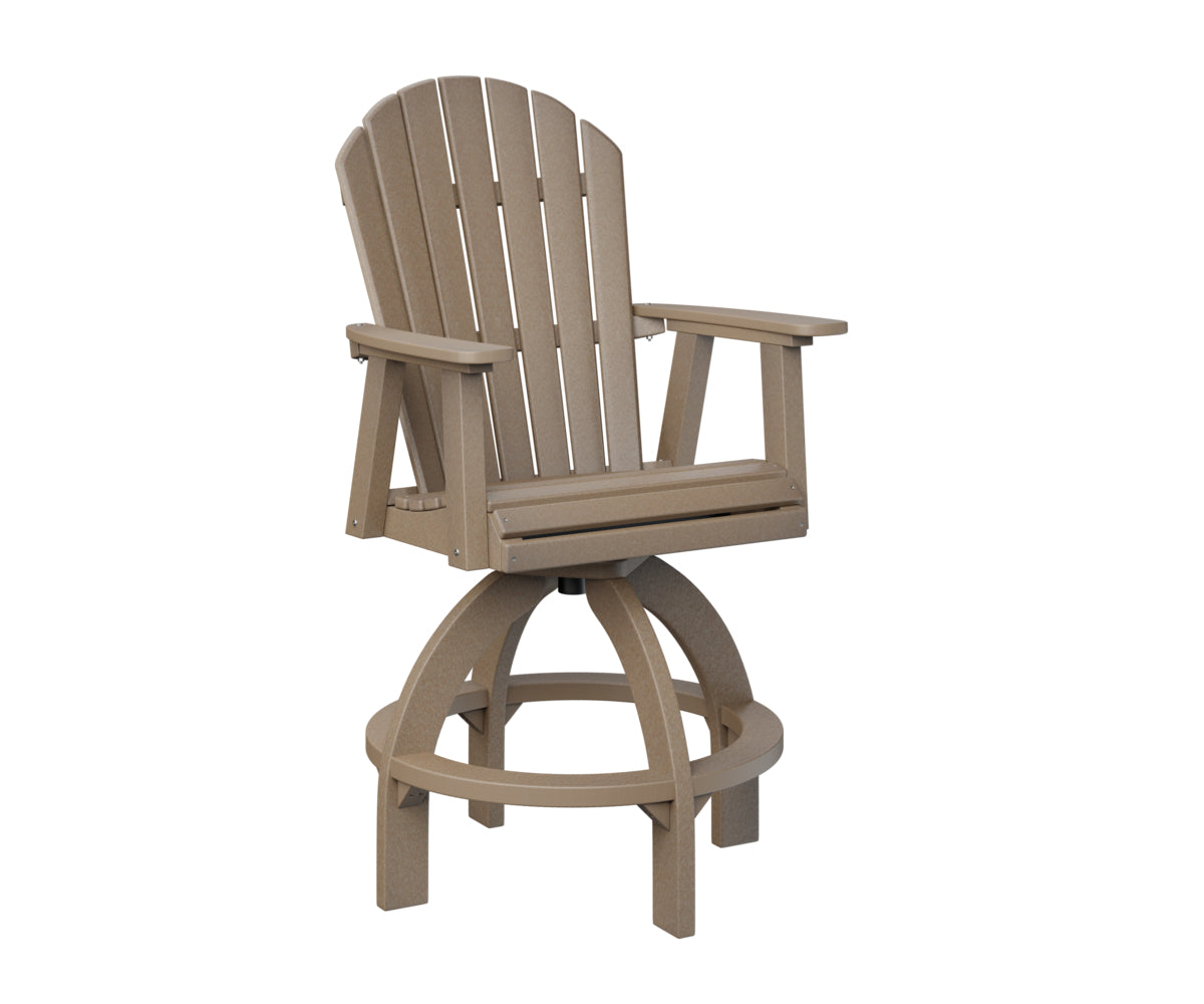 Berlin Gardens Comfo Back Swivel Bar Chair - Adjustable Height Counter Stool for Kitchen Island, Breakfast Nook & Home Bar - Comfortable Swivel Seat with Back Support