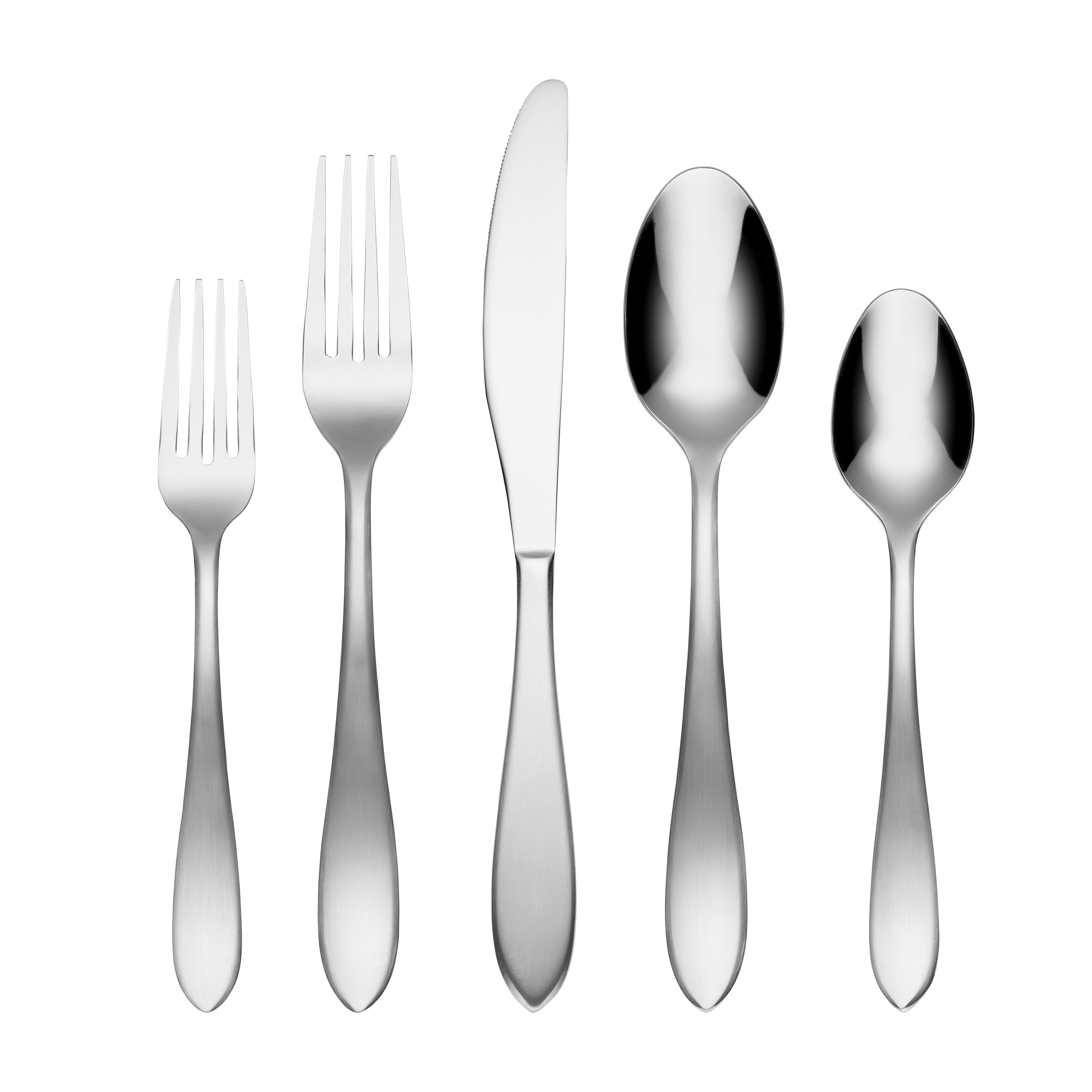 Delia 20-Piece Stainless Steel Flatware Set - Elegant Satin Mirror Finish - Perfect for Dining, Wedding Gifts & Home Decor