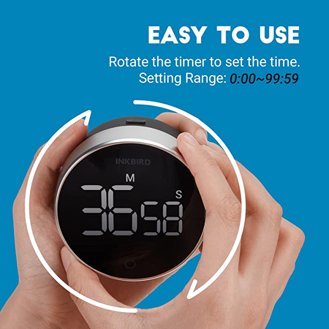 Digital Kitchen Timer IDT 01 - Countdown & Alarm Cooking Timer for Baking, Grilling, and Meal Prep | Perfect for Home Chefs & Professional Kitchens