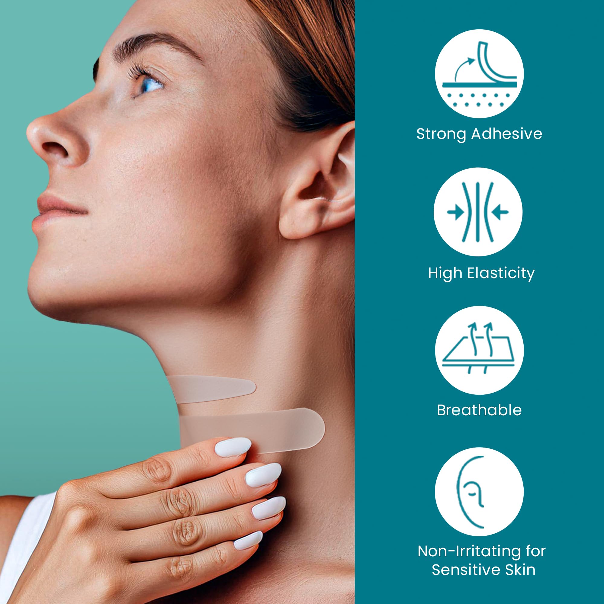 Retinol Neck Wrinkle Patches 36ct - Firming Overnight Strips for Women | Korean Skincare for Chin & Neck Lines