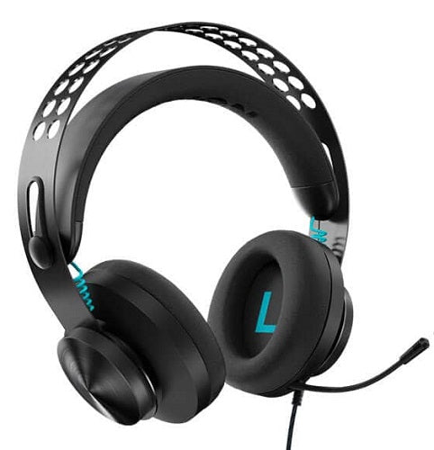Lenovo Legion H300 Stereo Gaming Headset with Noise Cancelling Mic - Wired Over-Ear Headphones for PC, PS4, Xbox - Immersive Sound for Gaming, Streaming & Online Classes