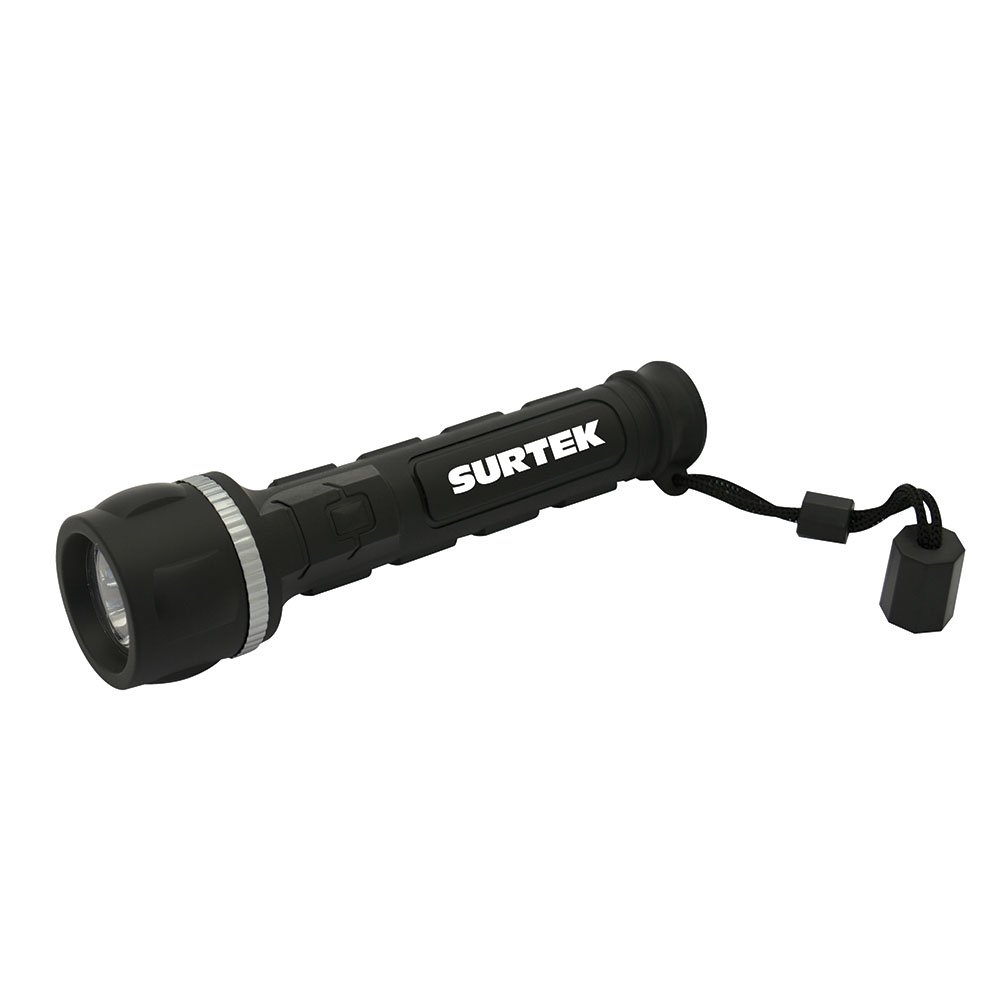 SURTEK LA32AA 3 LED Anti-Impact Flashlight with 2 AA Batteries - Bright, Durable Emergency Light for Camping, Hiking, Power Outages & Outdoor Adventures