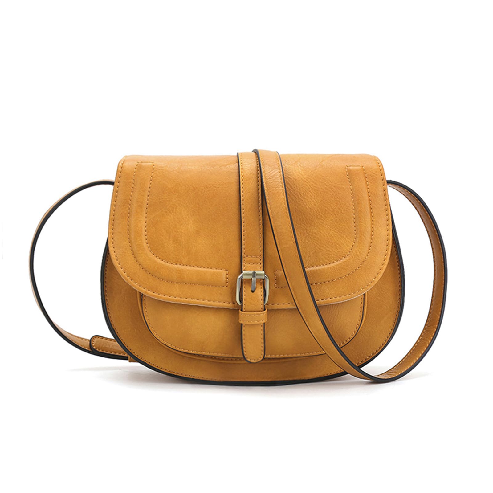 AFKOMST Women's Vegan Leather Crossbody Bags - Small Saddle Purse & Boho Shoulder Bag for Everyday Use, Travel, and Casual Outings