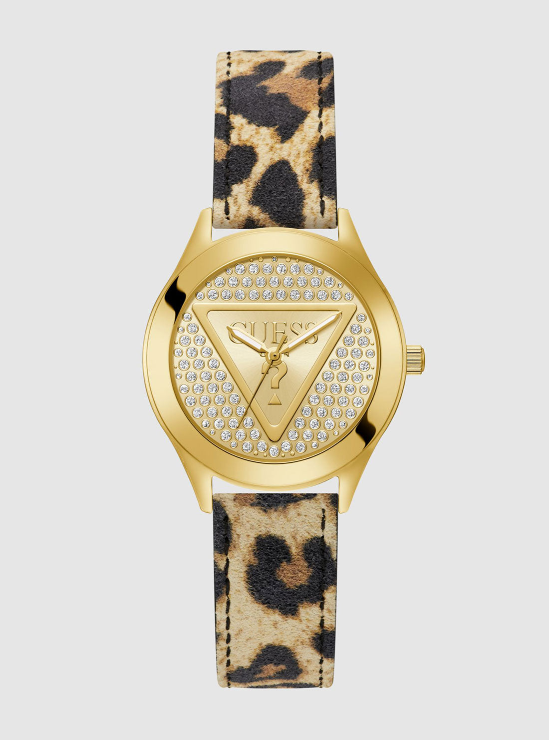 Luxury Gold Glitz Animal Print Leather Watch for Women - Stylish Fashion Accessory for Parties, Work & Everyday Wear