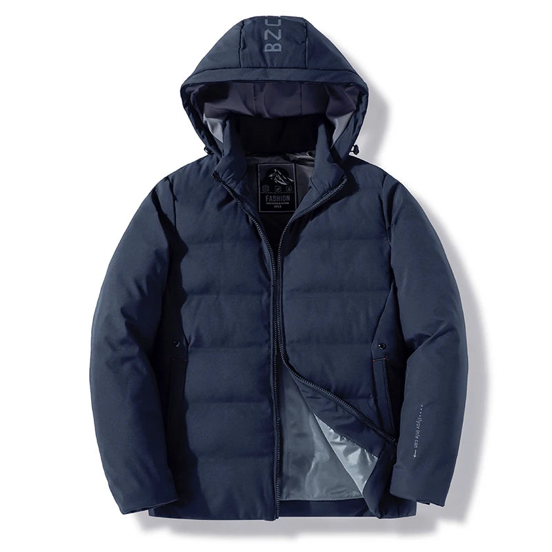 Men's Waterproof Winter Parka Jacket with Detachable Hood - Warm Windproof Coat for Outdoor Activities, Hiking & Casual Wear