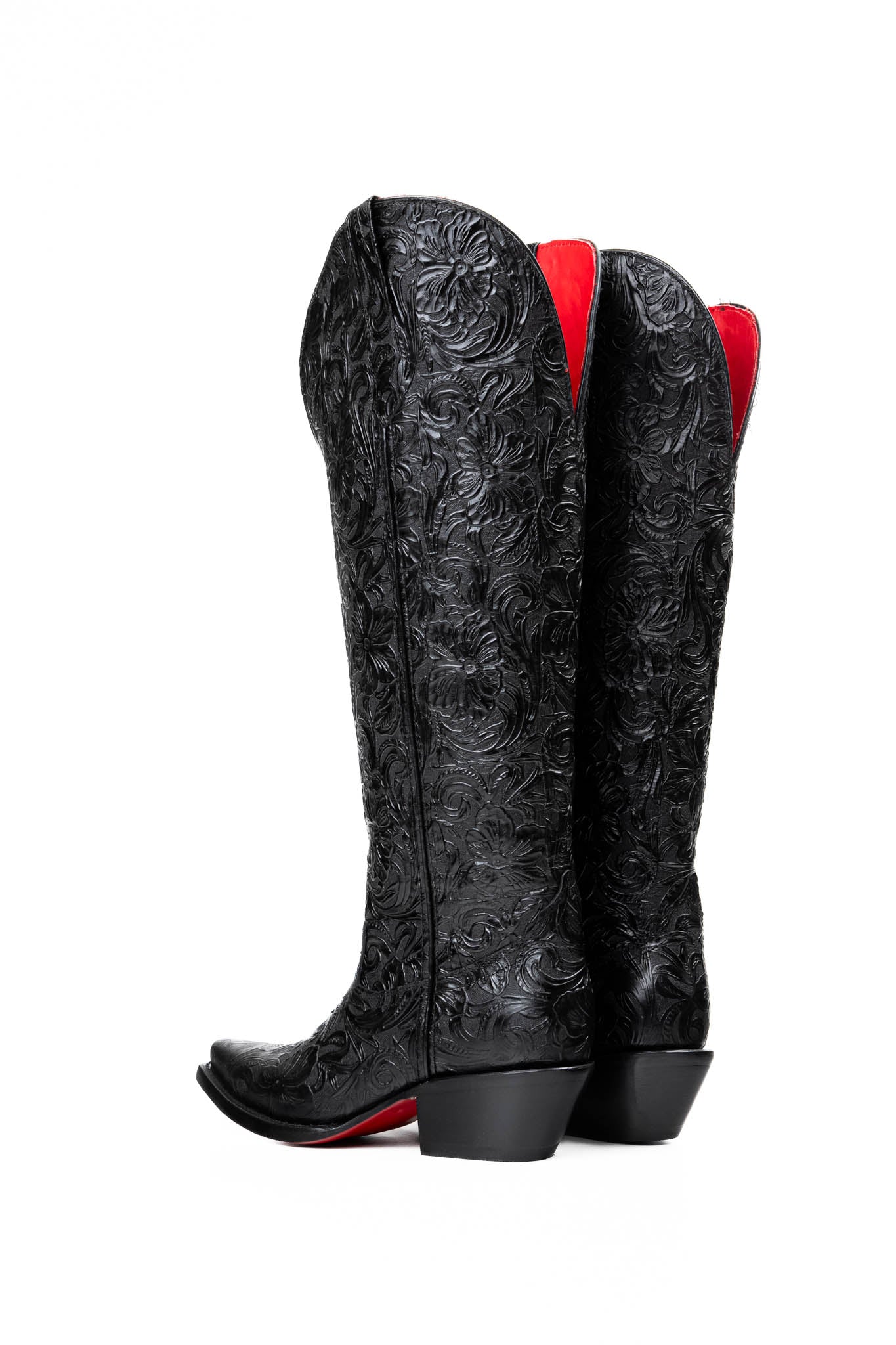 Nancy Tall Wide Calf Cowgirl Boots with Red Bottom Snip Toe - Perfect for Western Rides, Country Music Festivals & Cowgirl Fashion Outfits