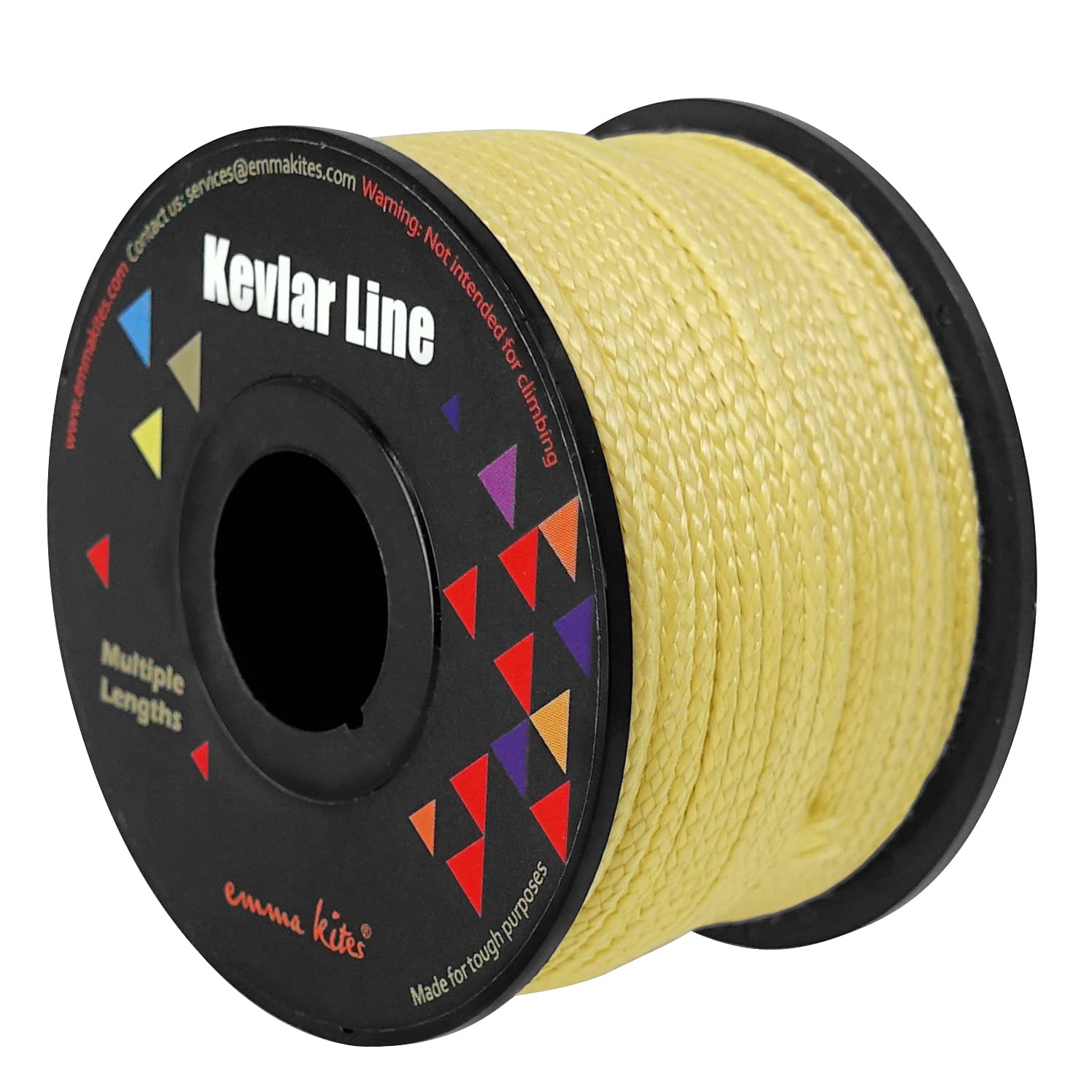 Emma Kites 100% Kevlar Braided Utility Cord - 100-2000lb High Strength, Abrasion & Flame Resistant - Tactical Survival, Fishing, Model Rocket, Kite Bridles, Camping Gear - Perfect for Outdoor Adventures, Emergency Preparedness, and DIY Projects